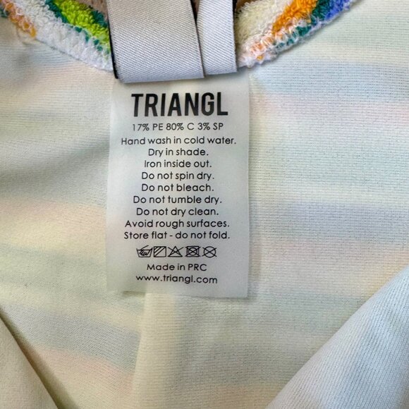 TRIANGL Retro Stripe Playsuit Womens XXS NEW Terry Cloth Swimsuit Coco Popi NWT - Picture 9 of 13